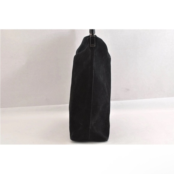 Gucci Black Suede Bamboo Handbag EUC - Picture 5 of 10